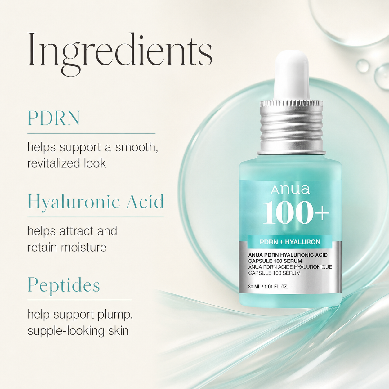 Anua PDRN Hyaluronic Acid Capsule 100 Serum 30ml
