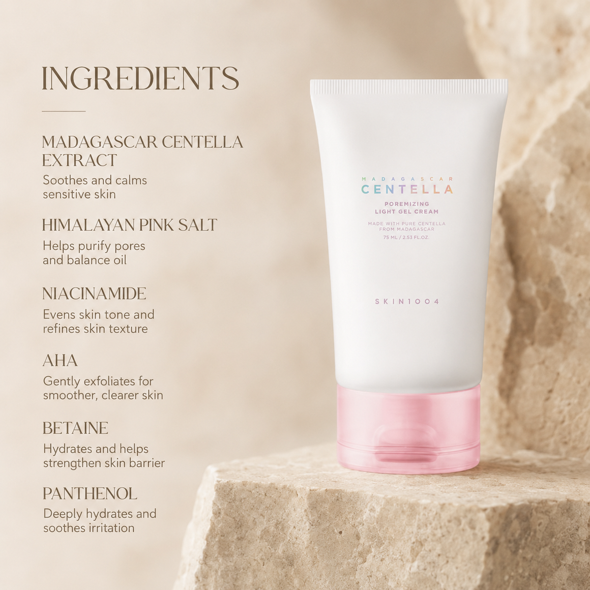 SKIN1004 Madagascar Centella Poremizing Light Gel Cream 75ml