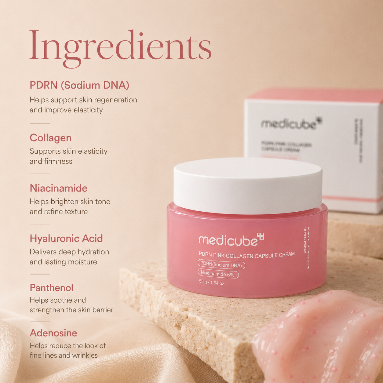 Medicube PDRN Pink Collagen Capsule Cream 55g