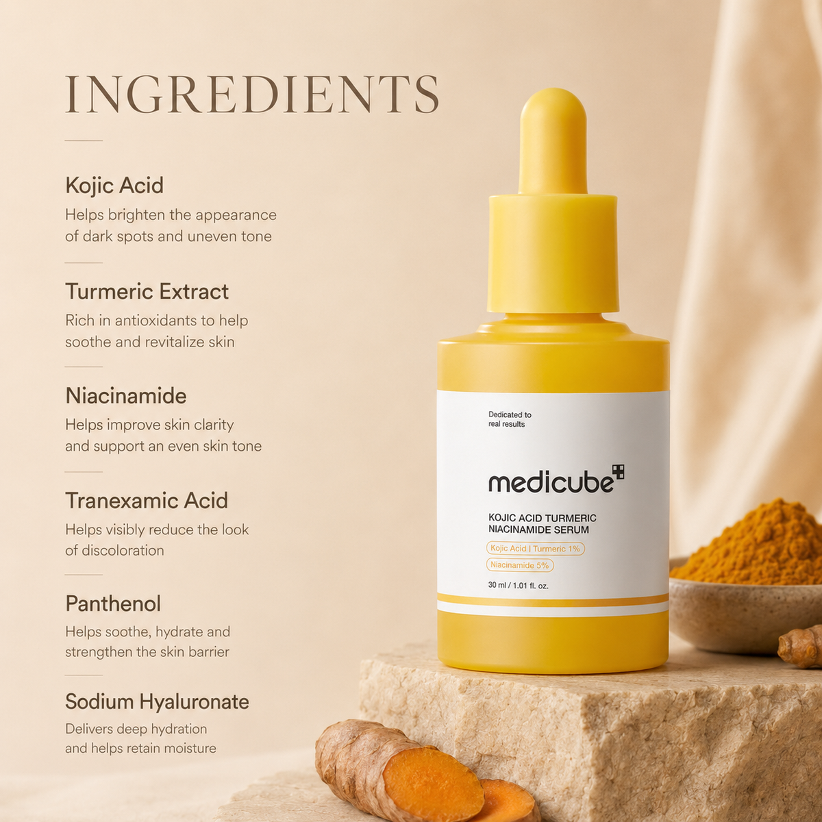 Medicube Kojic Acid Turmeric Niacinamide Serum 30ml