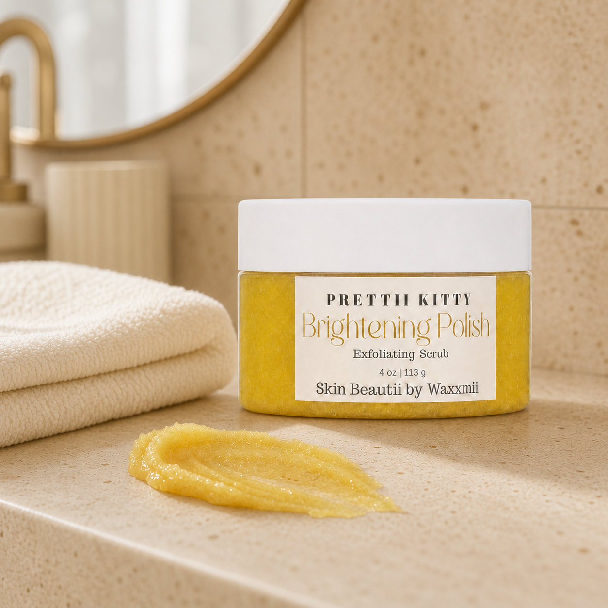 Prettii Kitty Brightening Polish Exfoliating Body Scrub