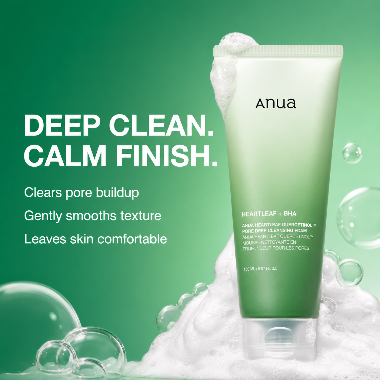 Anua Heartleaf Quercetinol Pore Cleansing Foam 150ml