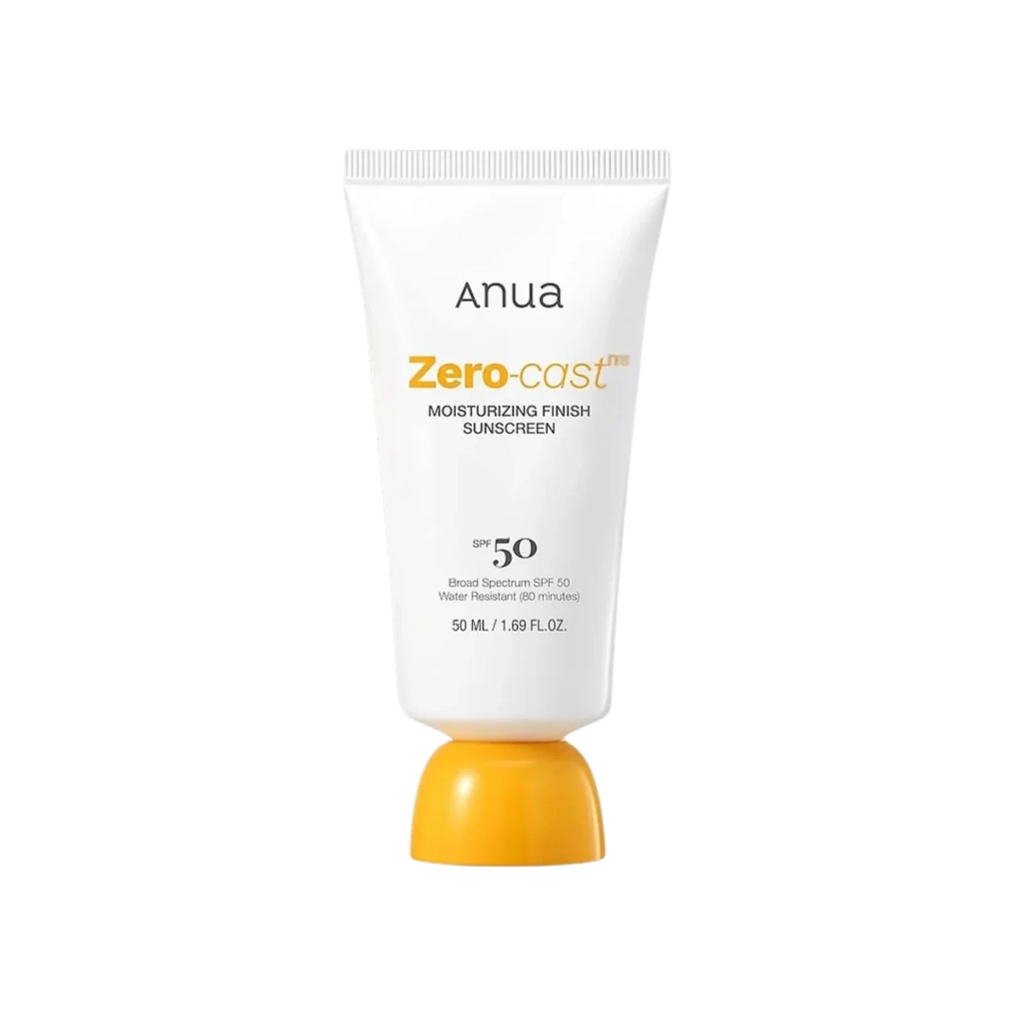 Anua Zero-Cast Moisturizing Finish Sunscreen SPF 50+ PA++++ 50ml