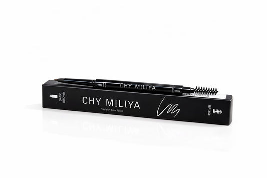 CHY MILIYA Precision Brow Pencil Dark Brown – pencil with packaging on white background