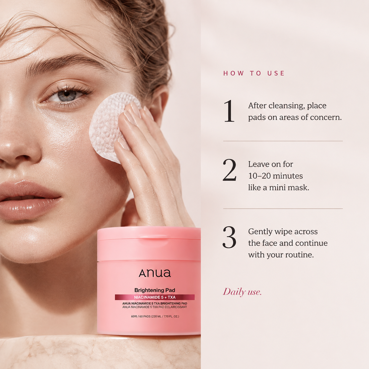 Anua Niacinamide 5 TXA Brightening Pads (60EA) 210ml
