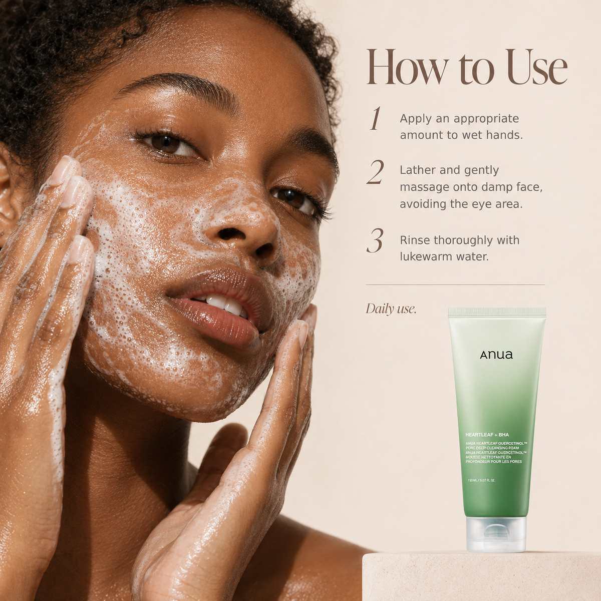 Anua Heartleaf Quercetinol Pore Cleansing Foam 150ml