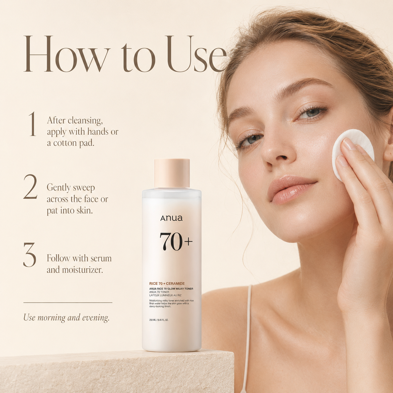 Anua Rice 70 Glow Milky Toner 250ml