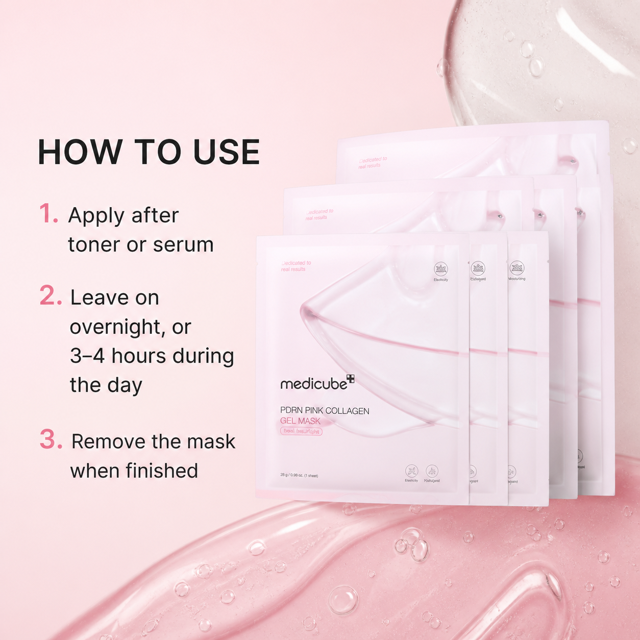 Medicube PDRN Pink Collagen Gel Mask (28g × 4ea)