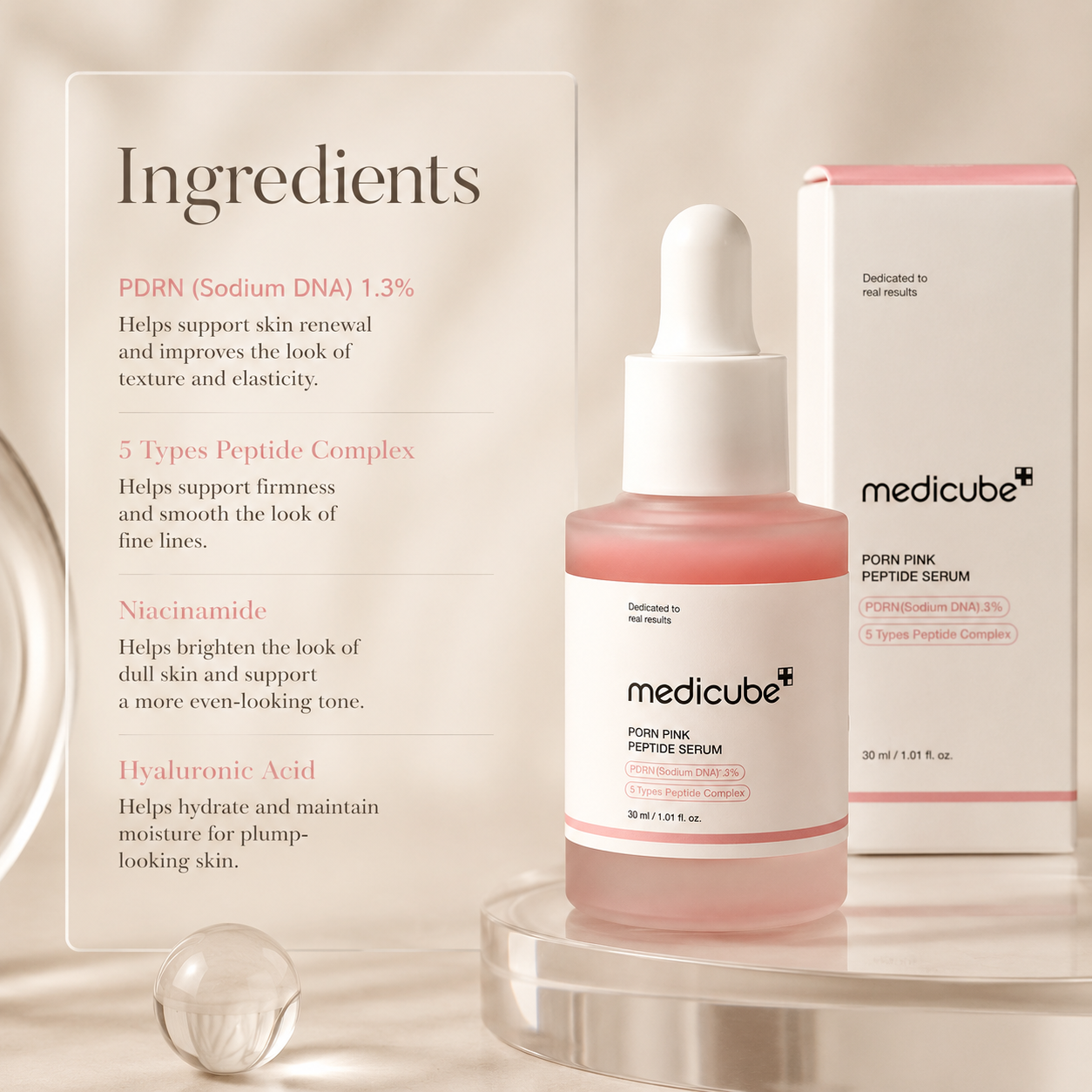 Medicube PDRN Pink Peptide Serum 30ml
