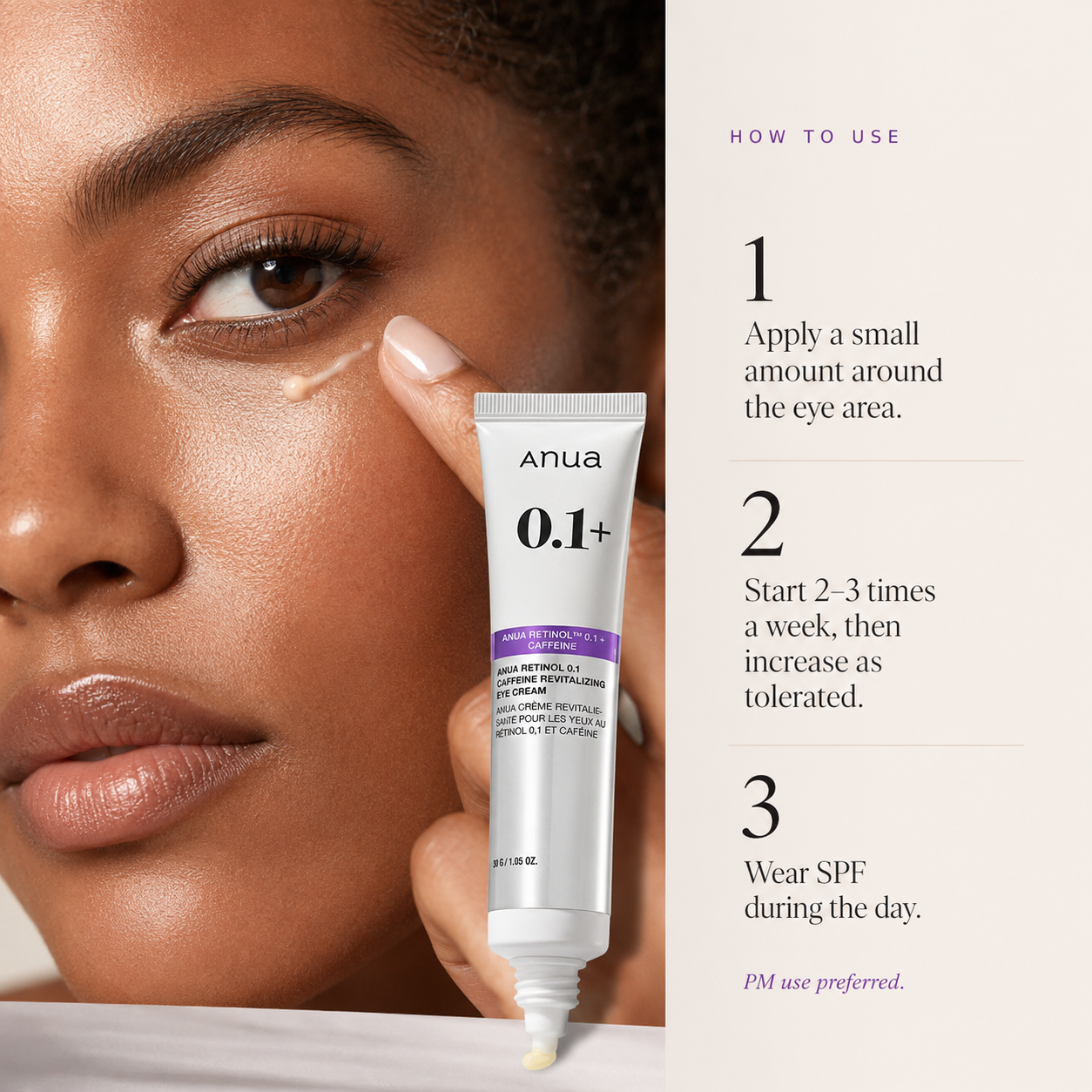 Anua Retinol 0.1 Caffeine Revitalizing Eye Cream 30g